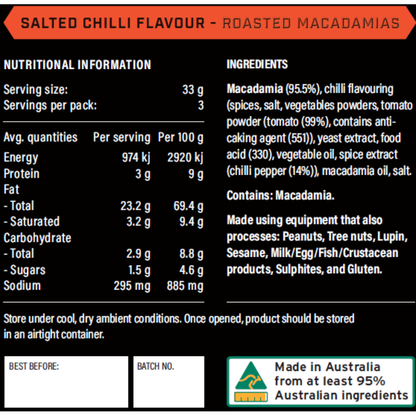 Macadamias - Chilli & Sea Salt