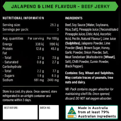 Beef Jerky - Jalapeno & Lime