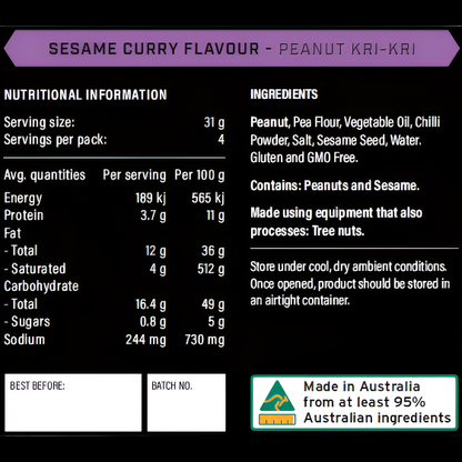 Peanut Kri Kri - Sesame Curry