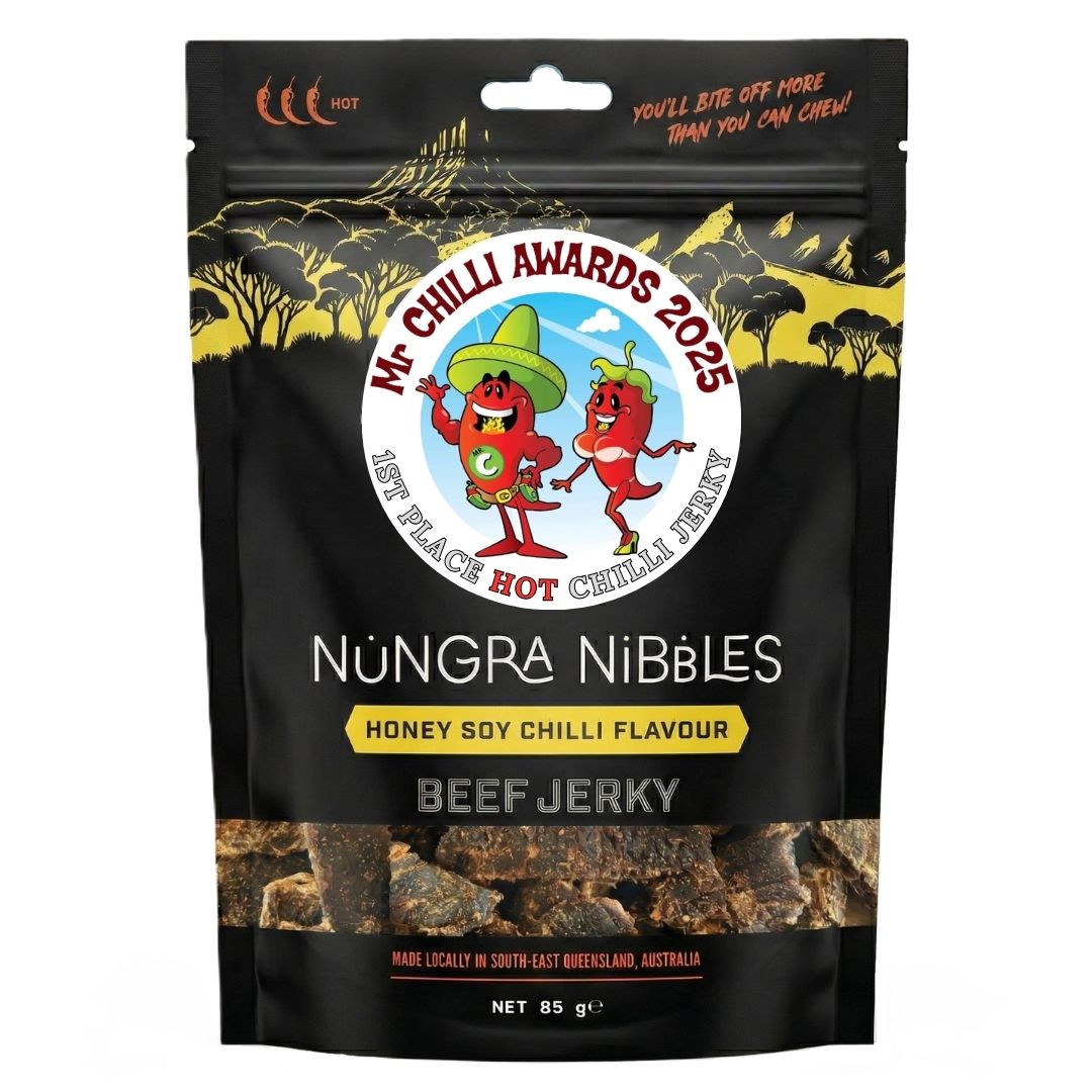 Honey Soy Chilli Jerky | Sweet & Spicy – Nungra Nibbles