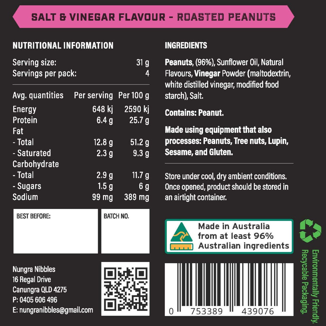 Peanuts - Salt & Vinegar