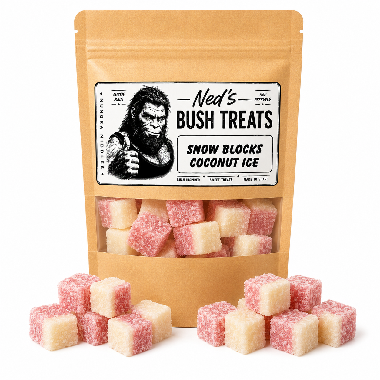 Ned's Treats - Snow Blocks Coconut Ice