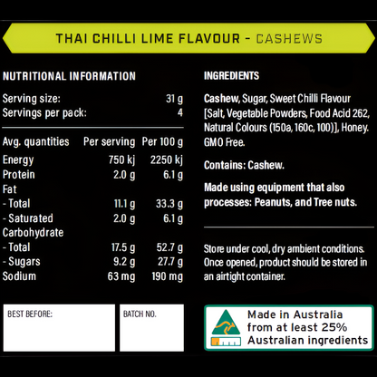Cashews - Sweet Chilli Lime