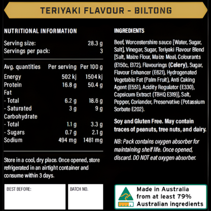Beef Biltong - Teriyaki