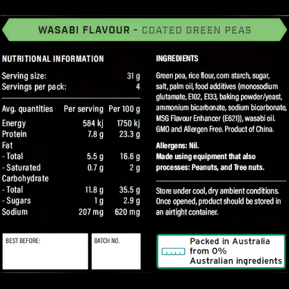 Green Peas - Wasabi Coated